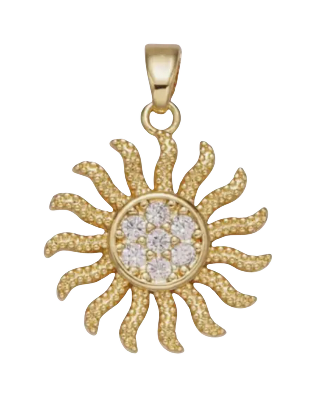 Sun with Pavé Center Charm