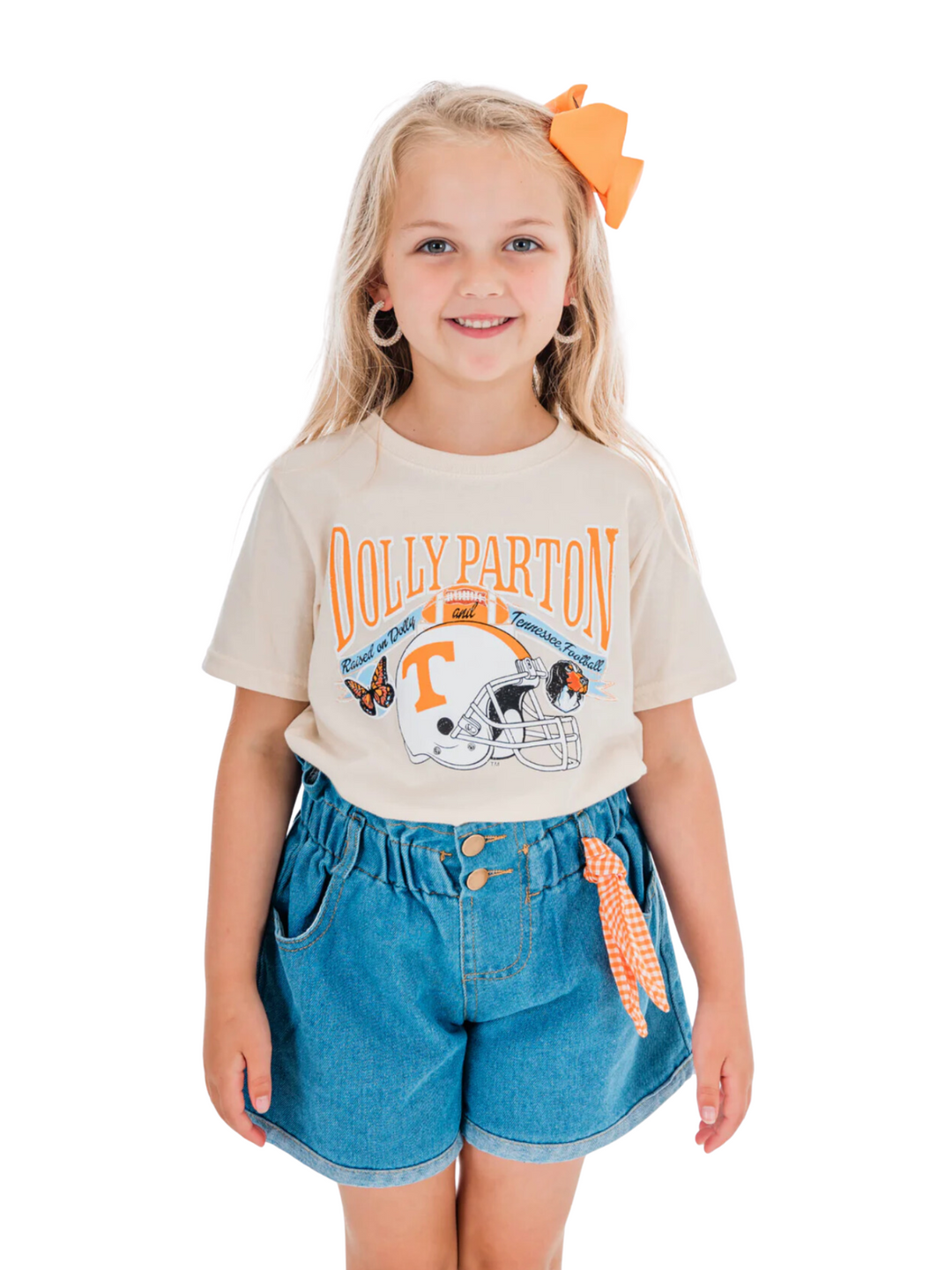 Youth Dolly Parton Raised on Dolly & TN Football Tee