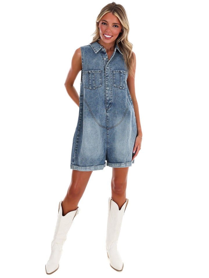 Girl Crush Denim Romper