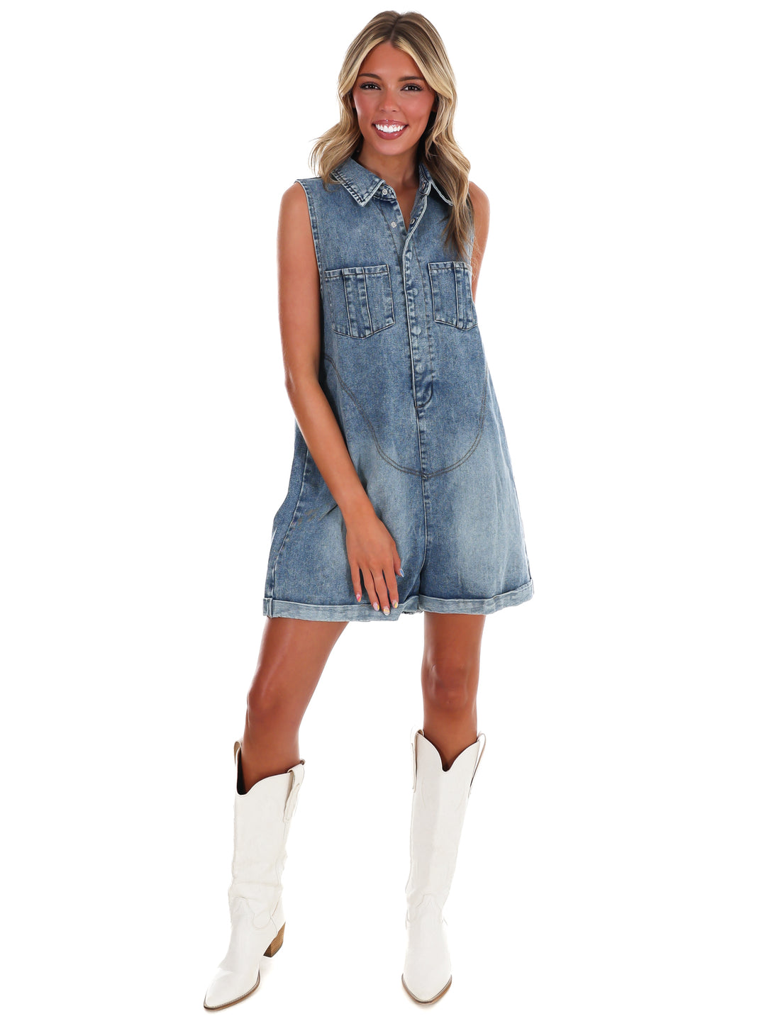 Girl Crush Denim Romper