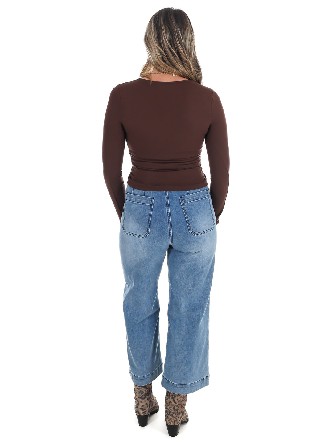 Lead the Way Double Layer V-Neck Fitted Top