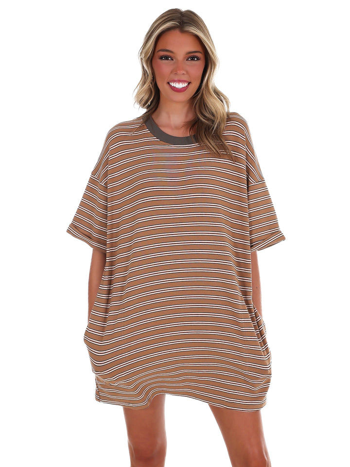 Around Town Stripe T-Shirt Dress