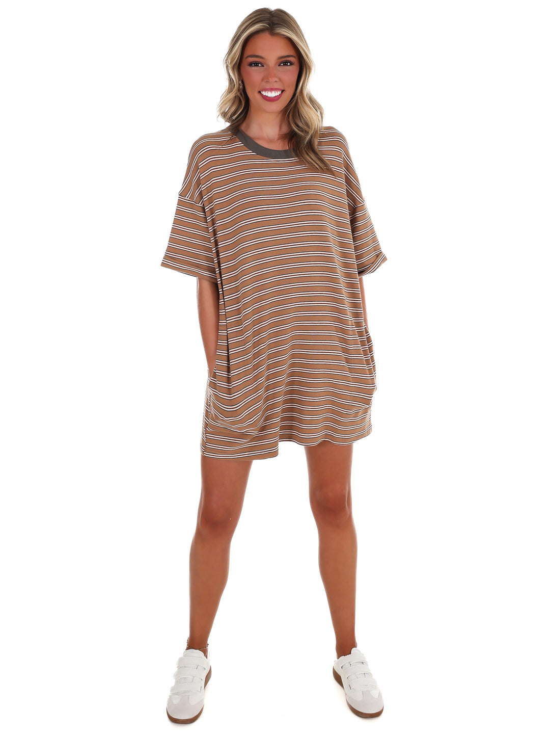 Around Town Stripe T-Shirt Dress