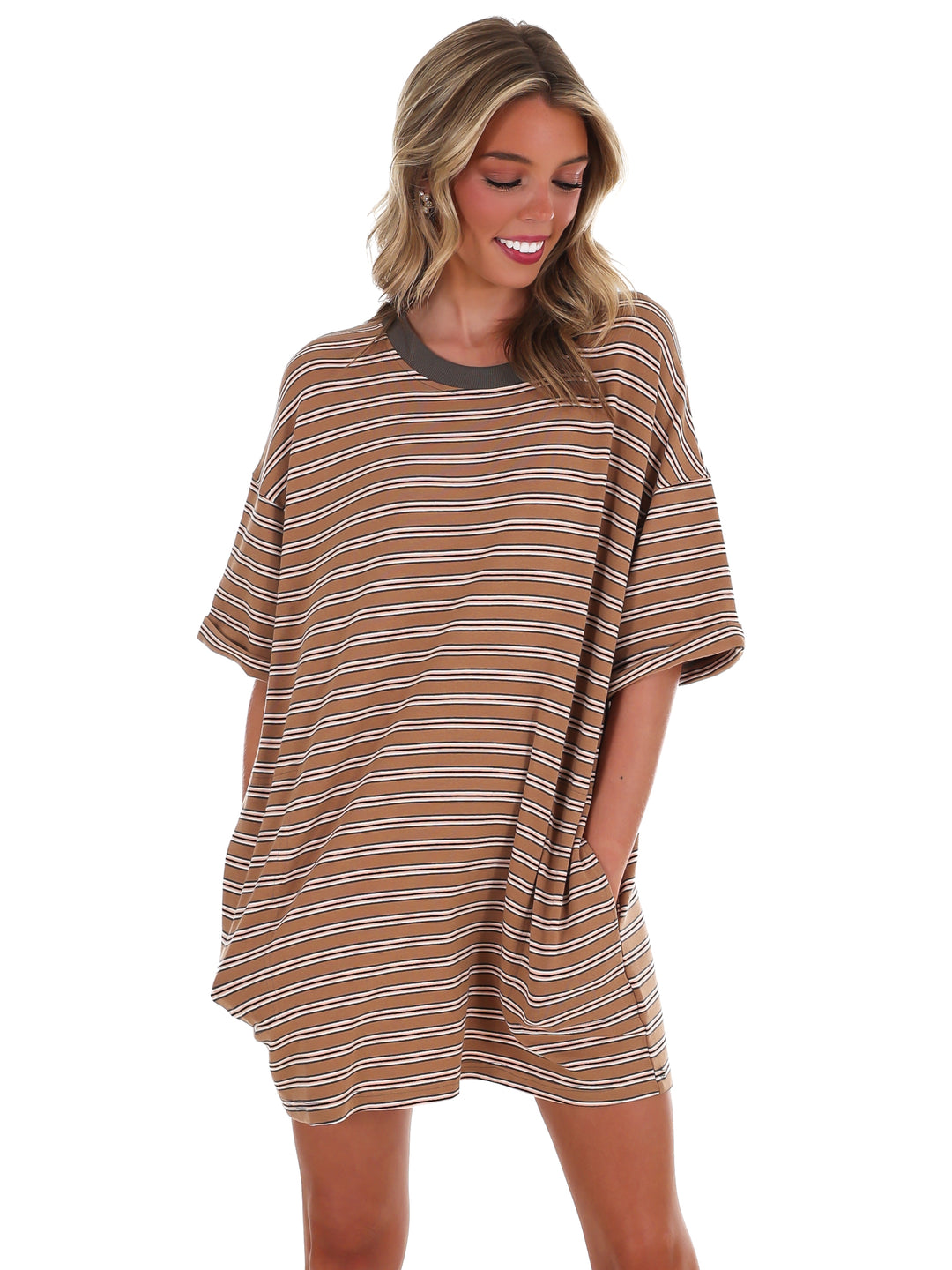 Around Town Stripe T-Shirt Dress
