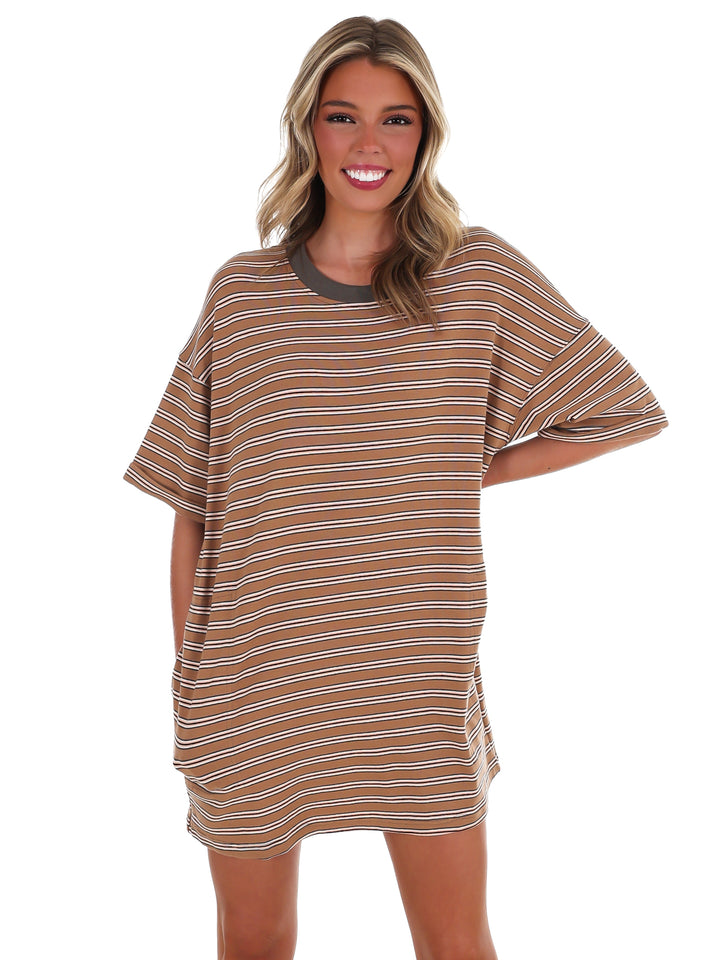 Around Town Stripe T-Shirt Dress