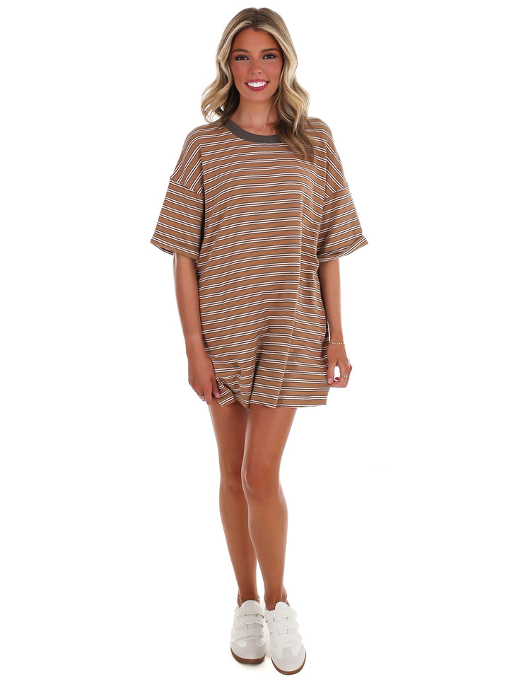 Around Town Stripe T-Shirt Dress