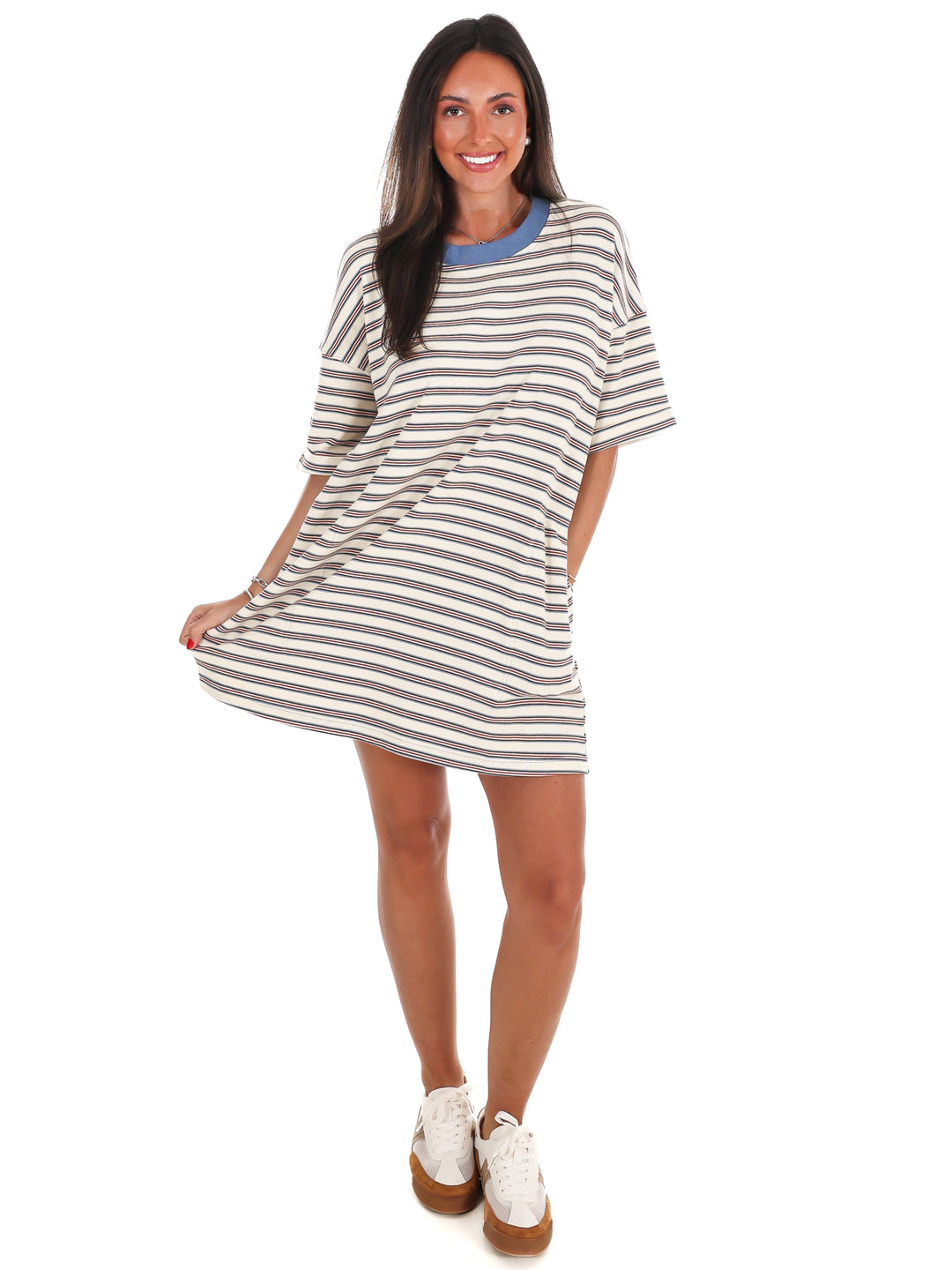 Around Town Stripe T-Shirt Dress