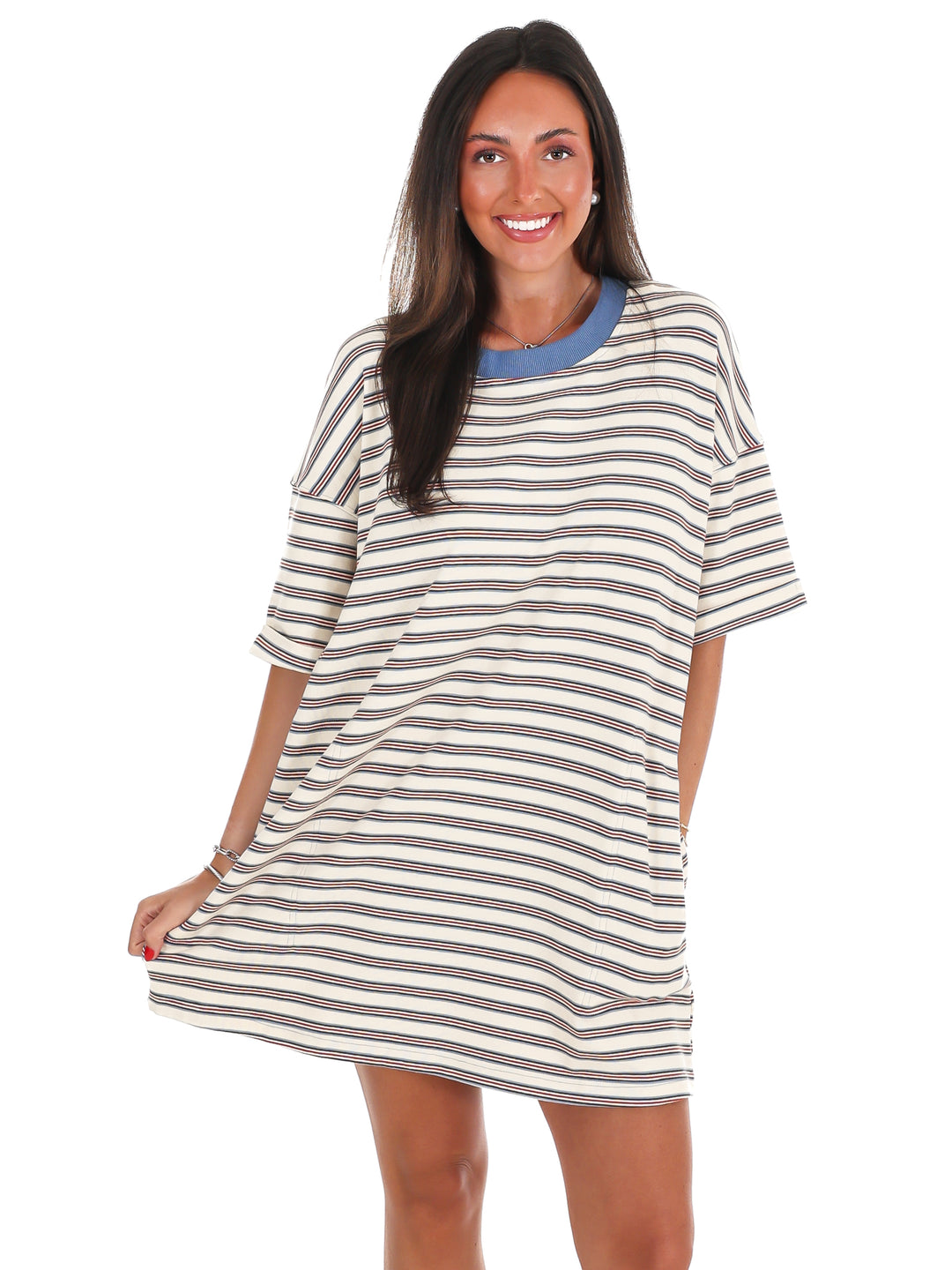 Around Town Stripe T-Shirt Dress