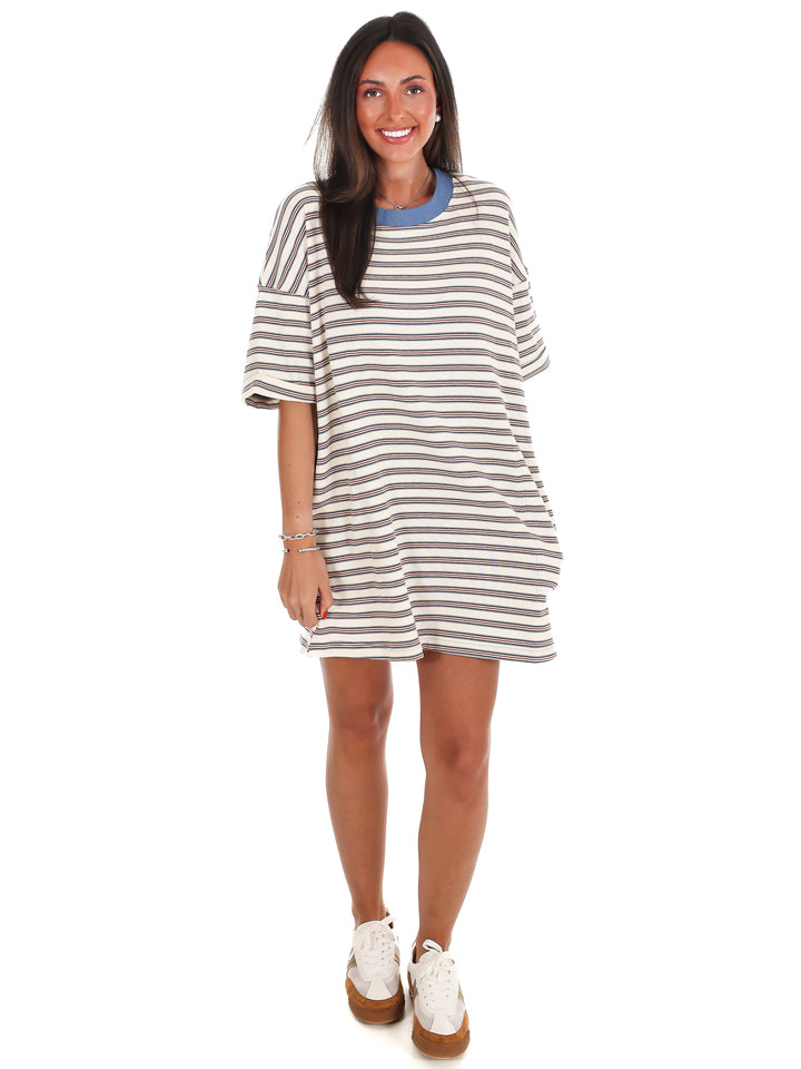 Around Town Stripe T-Shirt Dress