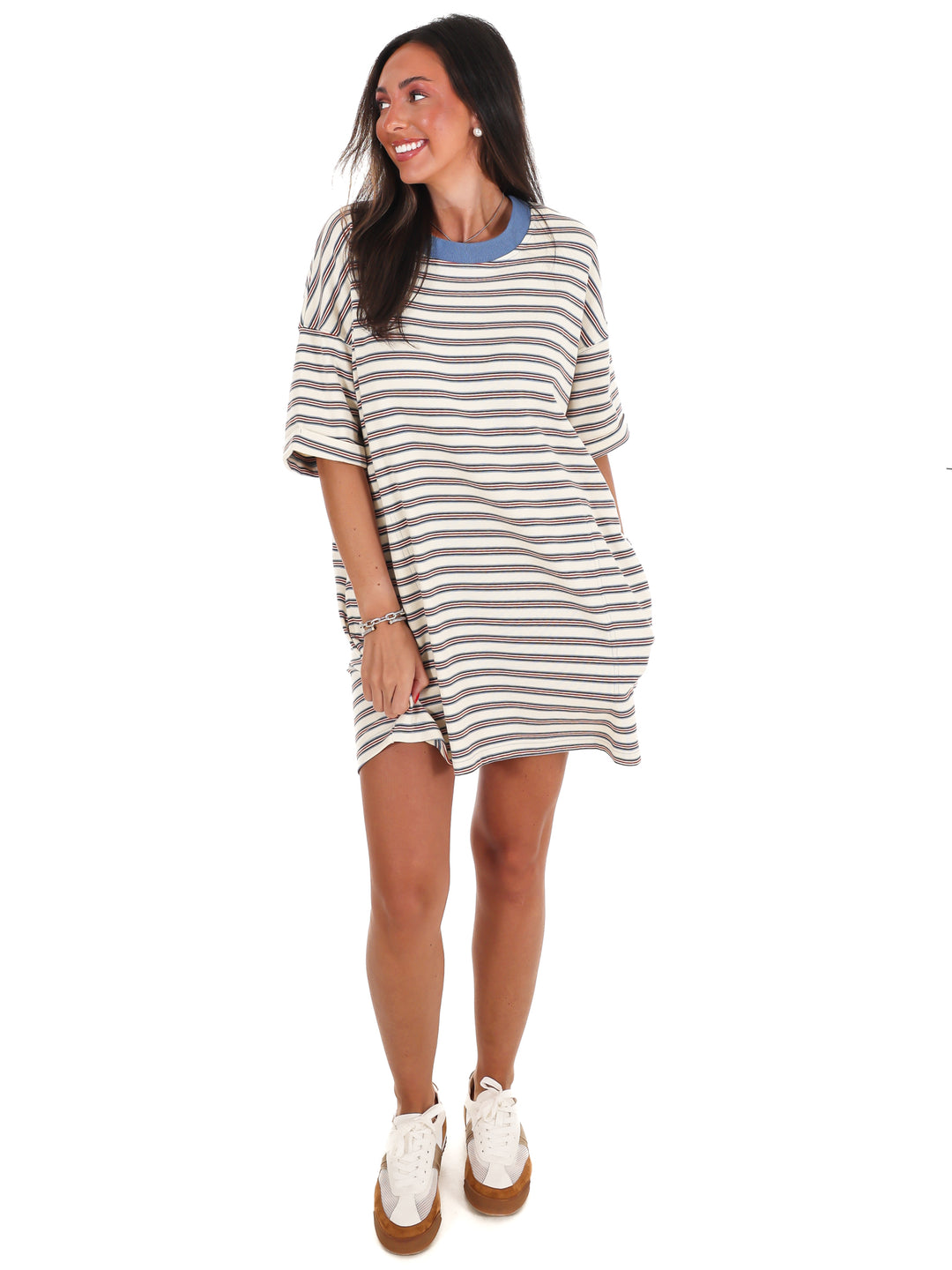 Around Town Stripe T-Shirt Dress