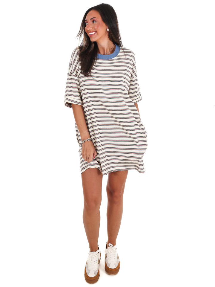 Around Town Stripe T-Shirt Dress