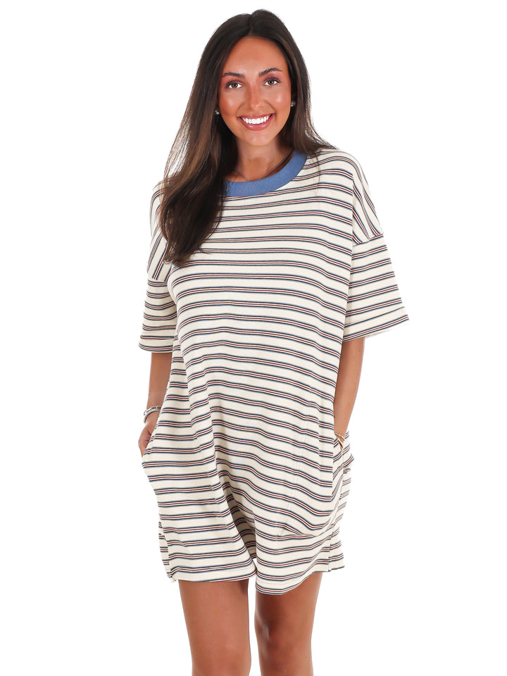 Around Town Stripe T-Shirt Dress