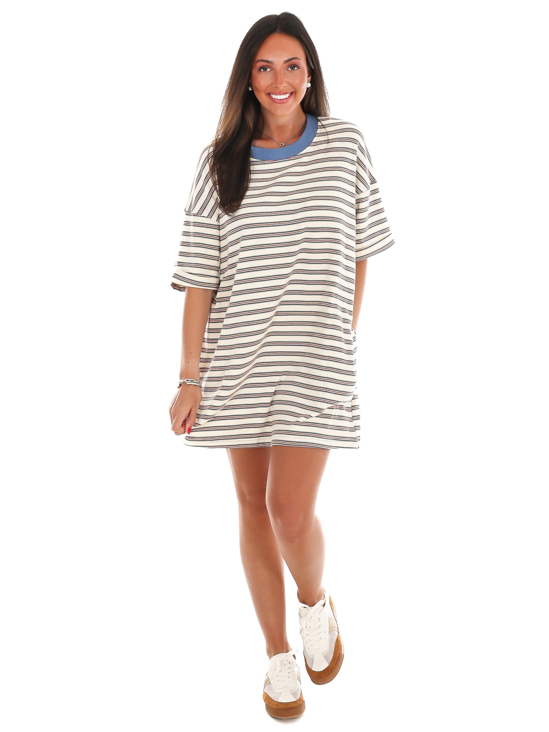 Around Town Stripe T-Shirt Dress
