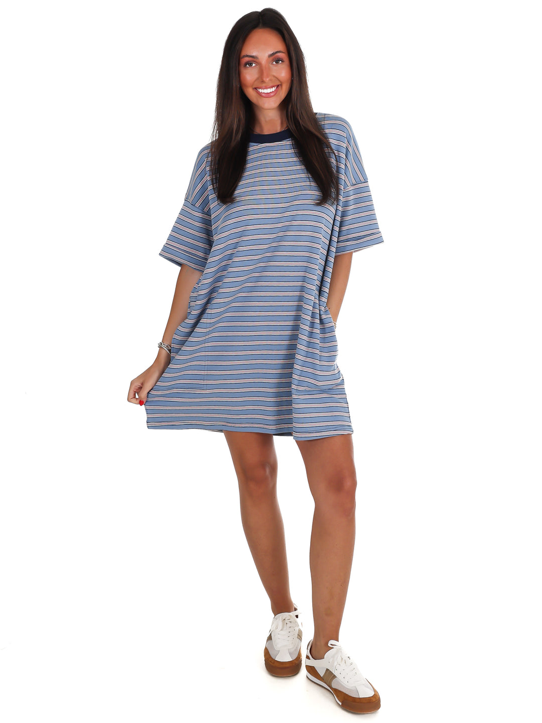 Around Town Stripe T-Shirt Dress – Josie's Boutique