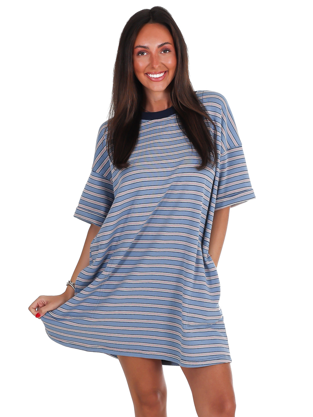 Around Town Stripe T-Shirt Dress