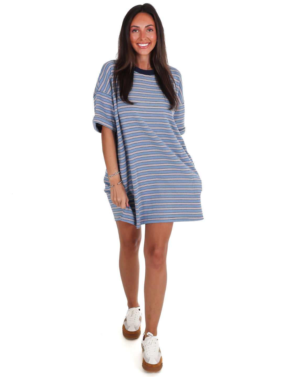 Around Town Stripe T-Shirt Dress