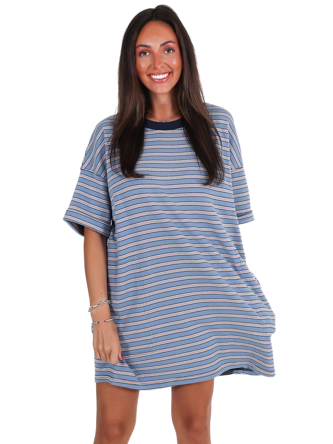 Around Town Stripe T-Shirt Dress