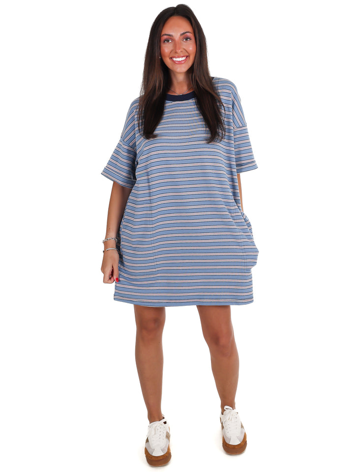 Around Town Stripe T-Shirt Dress
