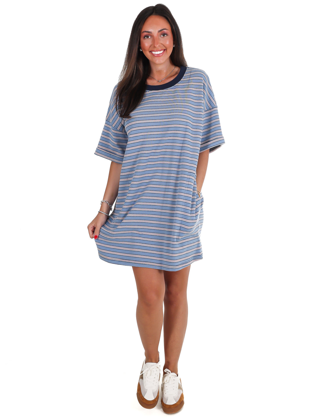 Around Town Stripe T-Shirt Dress