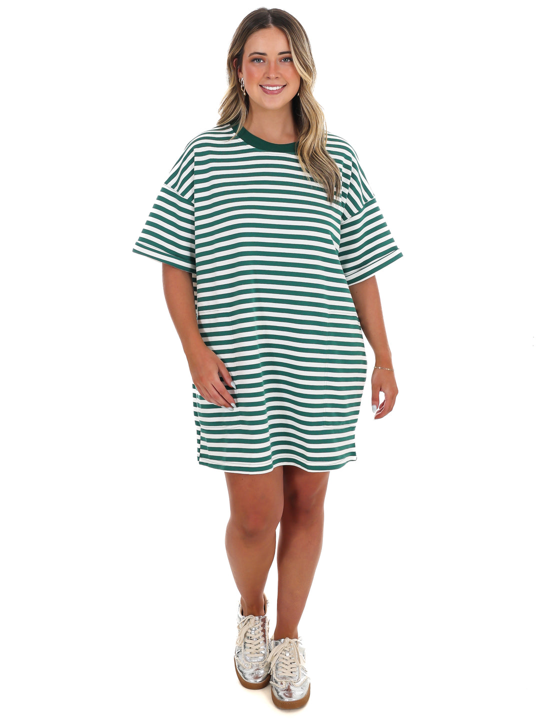 So in Sync Stripe Shirt Dress