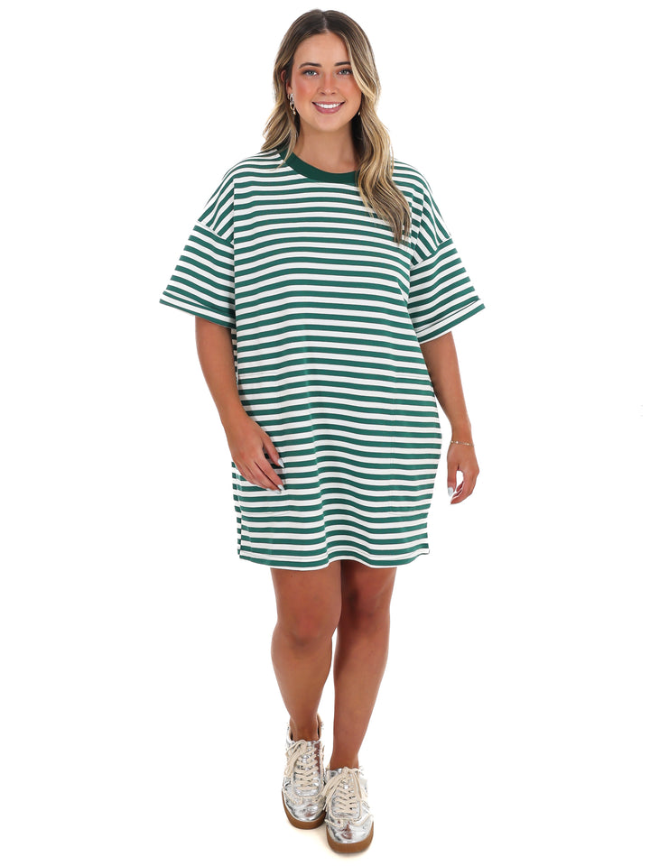So in Sync Stripe Shirt Dress