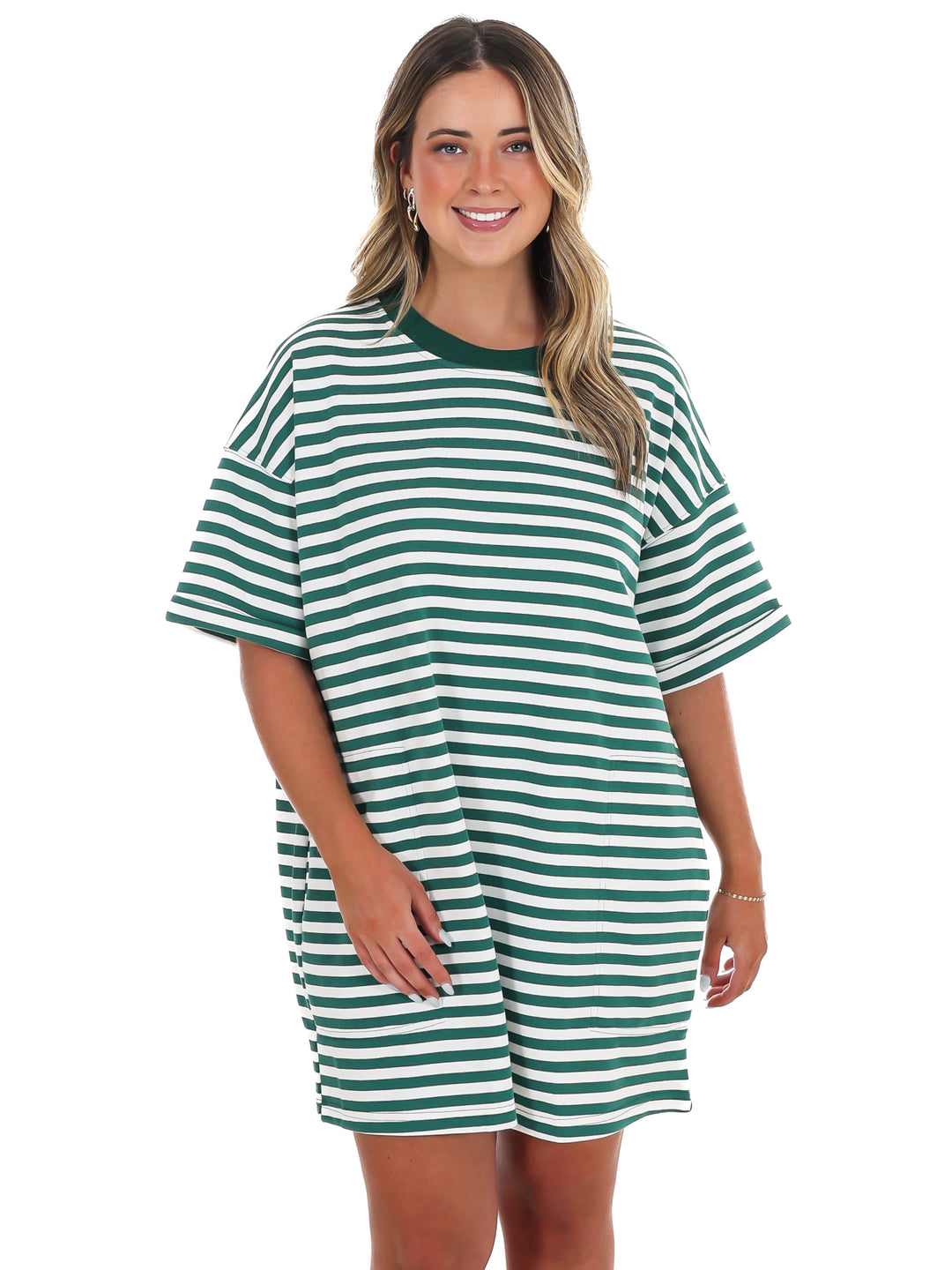 So in Sync Stripe Shirt Dress