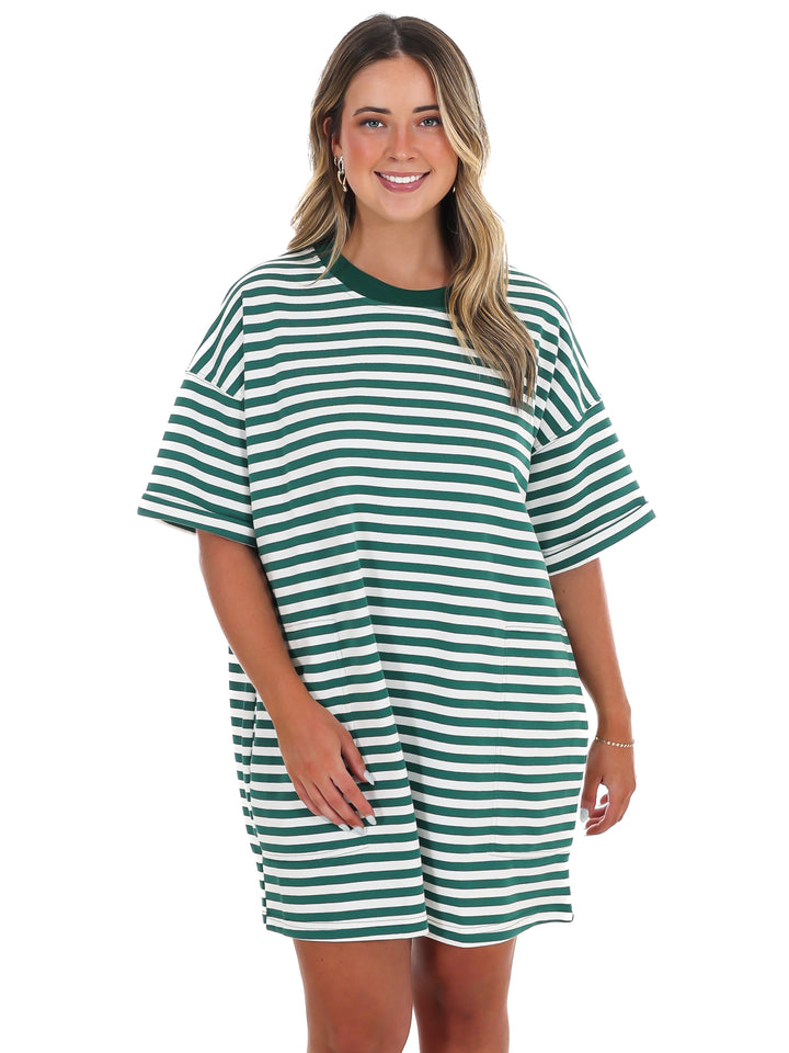 So in Sync Stripe Shirt Dress