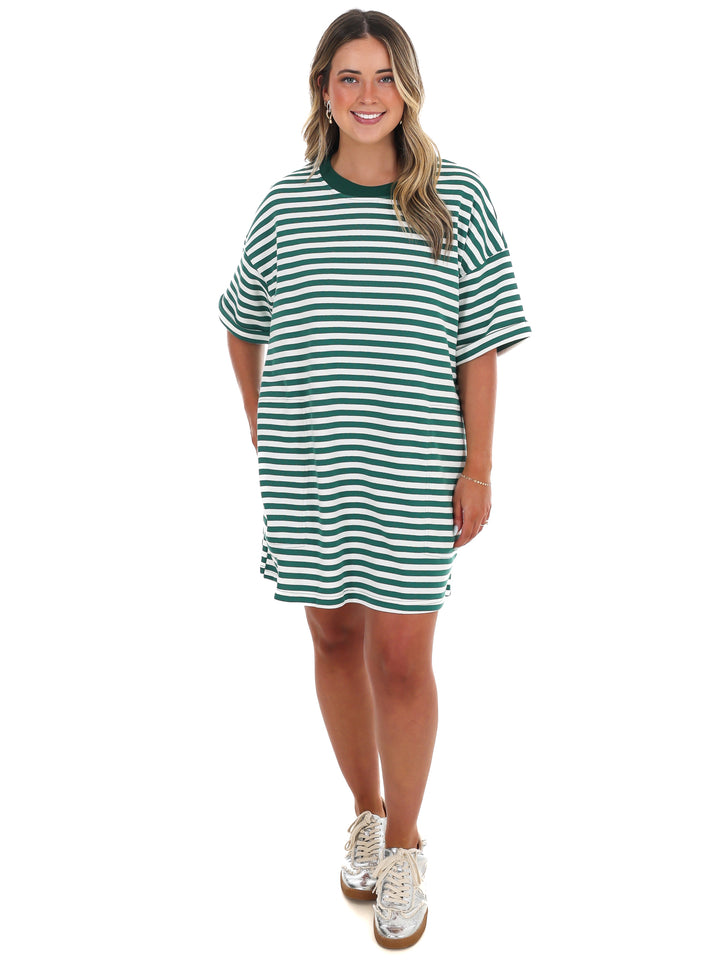 So in Sync Stripe Shirt Dress