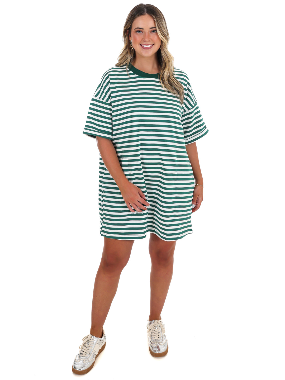 So in Sync Stripe Shirt Dress