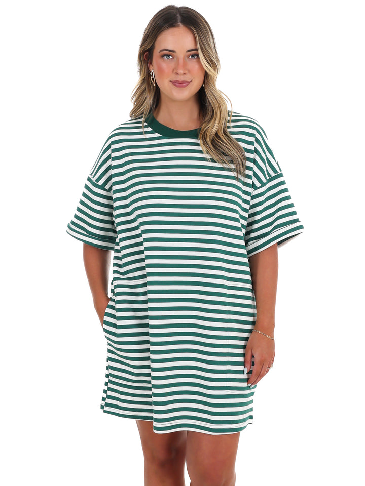 So in Sync Stripe Shirt Dress