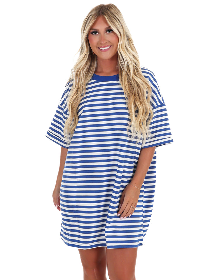 So in Sync Stripe Shirt Dress