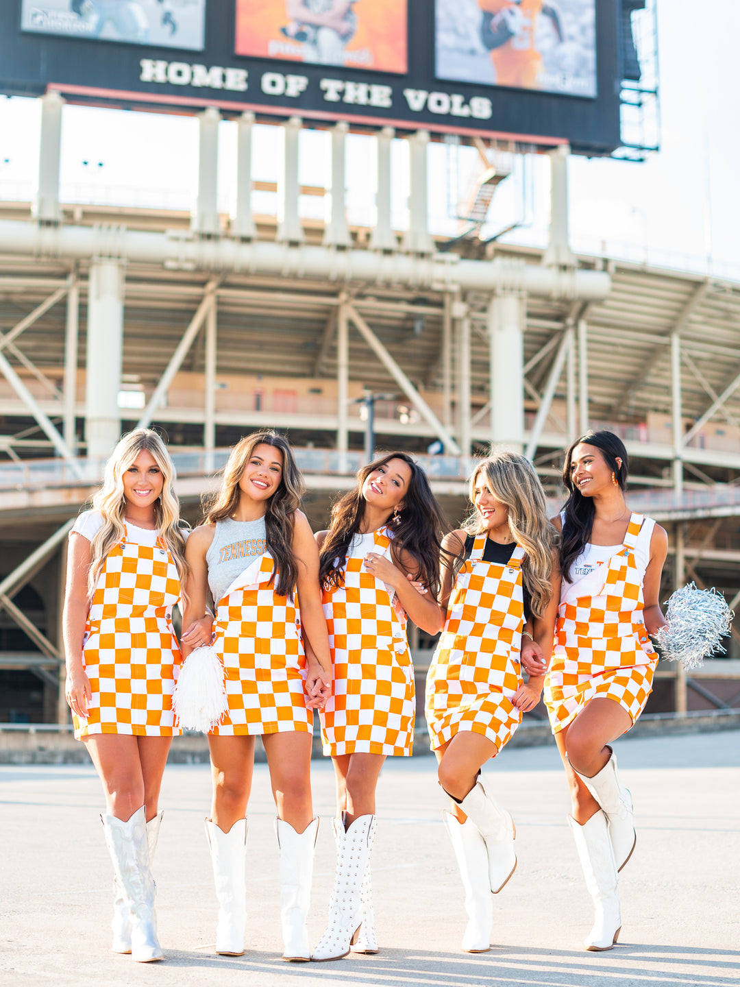 orange gameday dress Game Day Glow Strapless Mini Dress