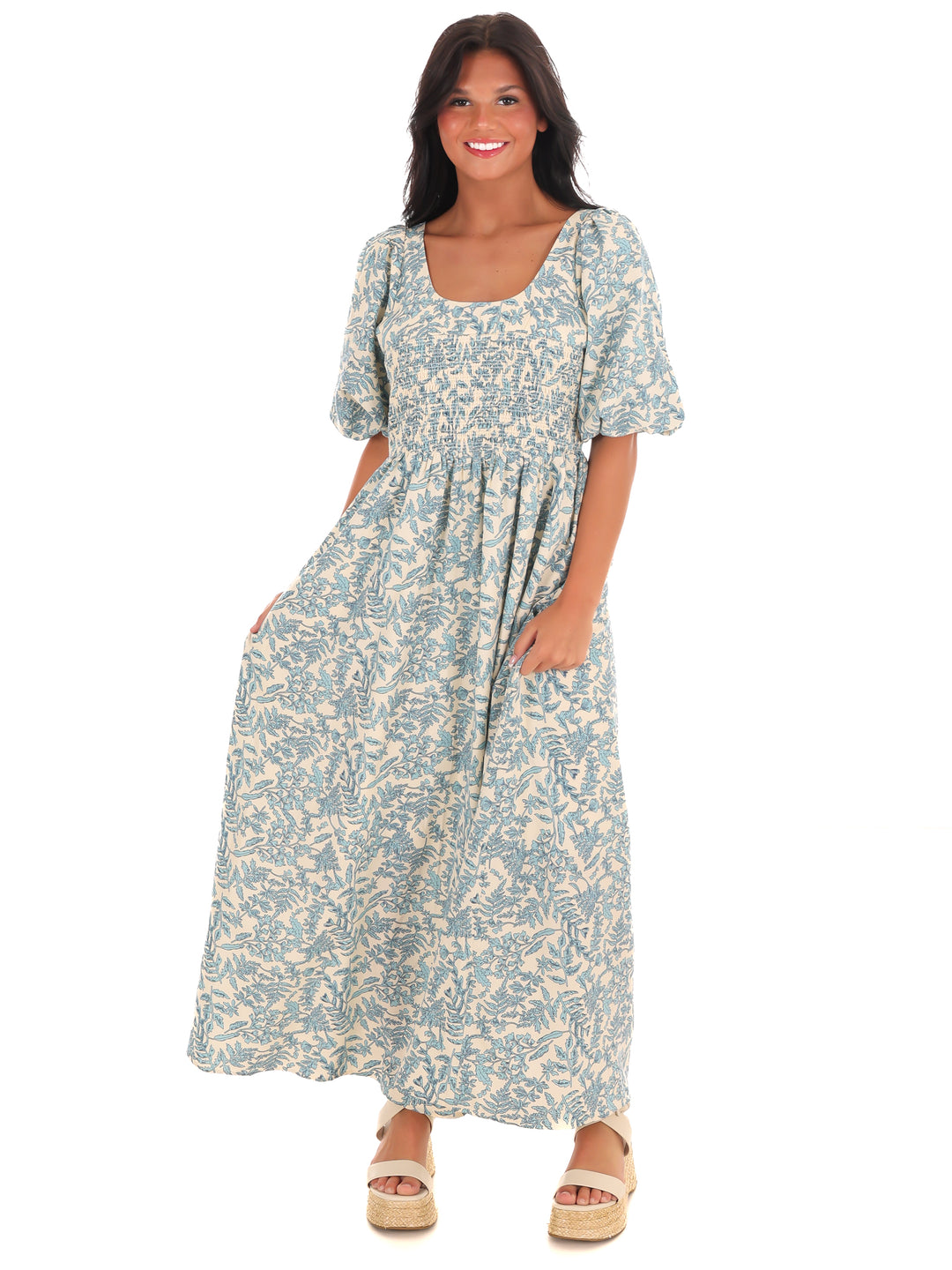 Autumn Dreams Floral Midi Dress