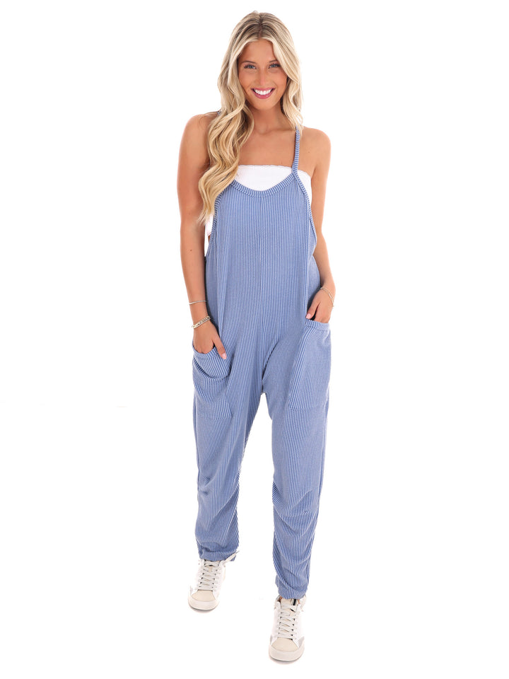 Stay Close Ribbed Jumpsuit