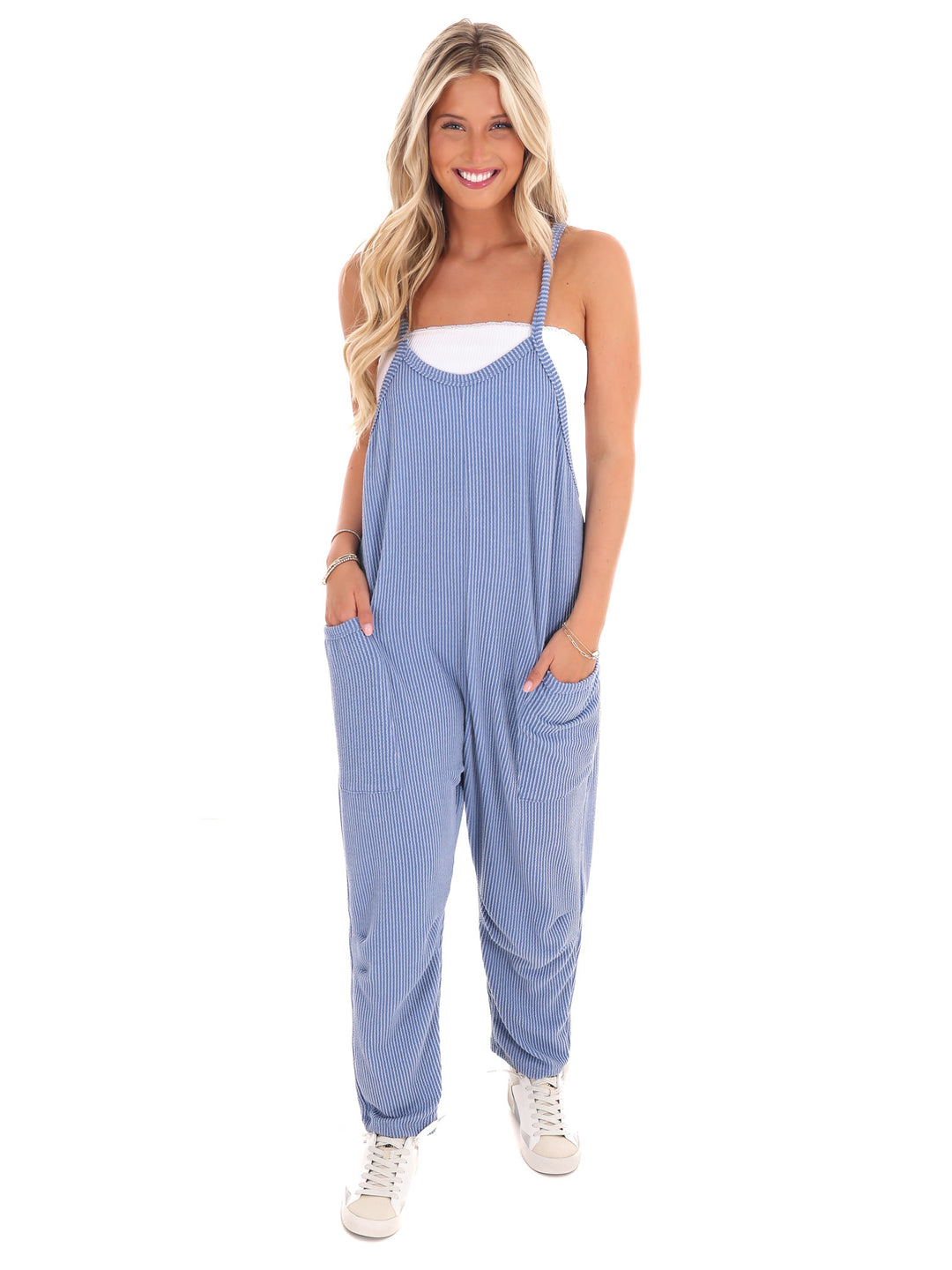 Stay Close Ribbed Jumpsuit