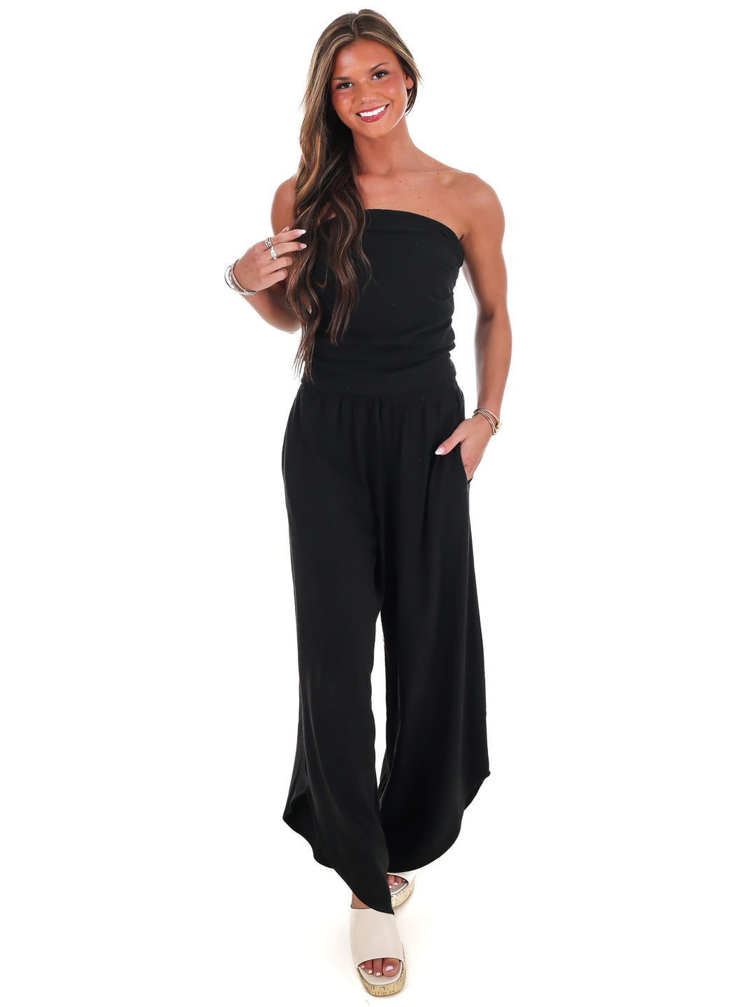Sandy Shores Linen Tube Top