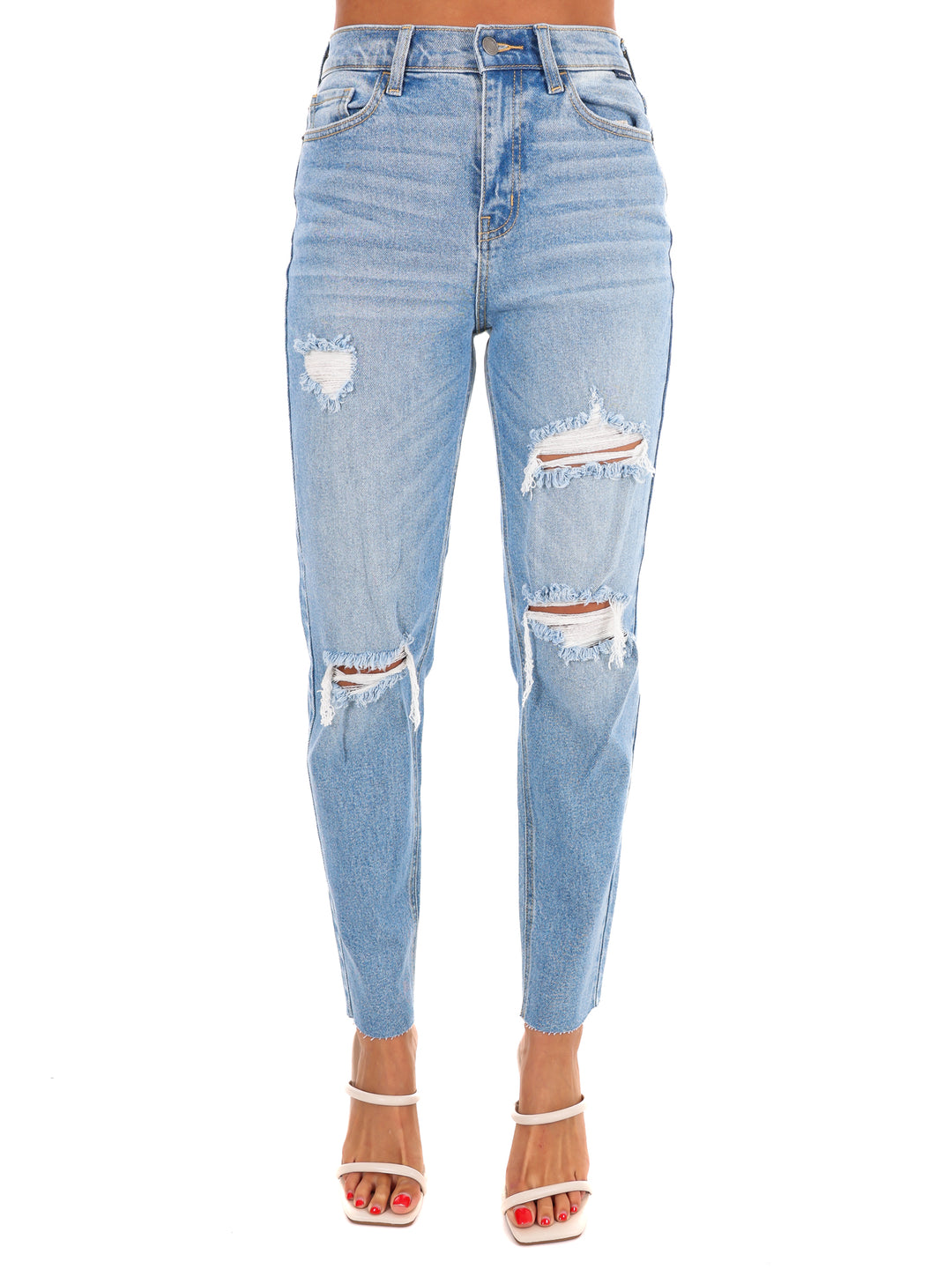 Let it Slide High Rise Ankle Mom Jean