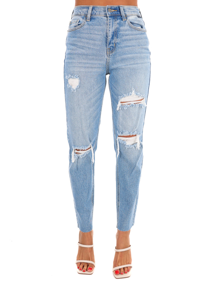 Let it Slide High Rise Ankle Mom Jean