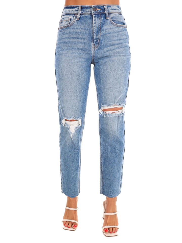 Let it Slide High Rise Ankle Mom Jean