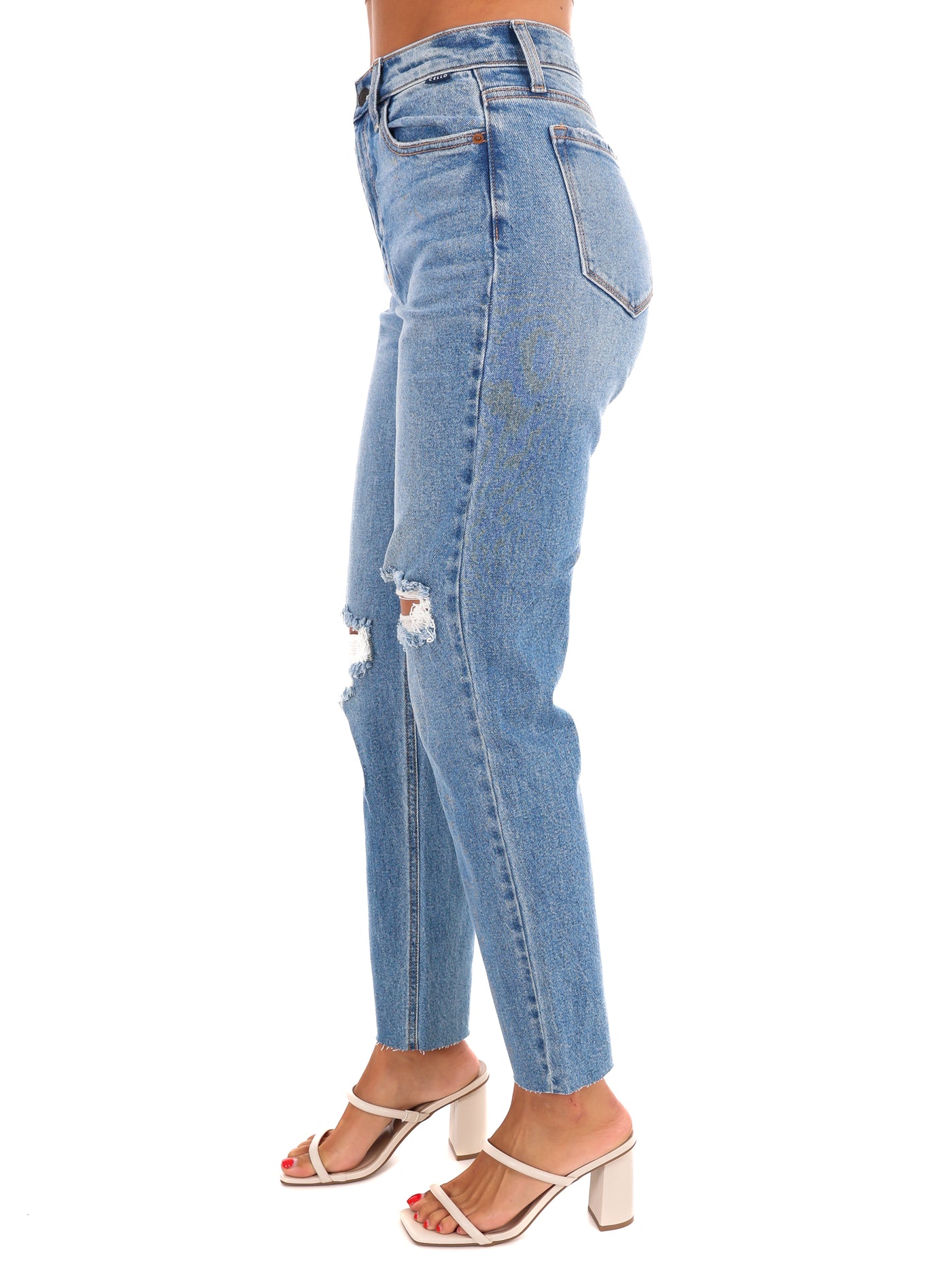 Let it Slide High Rise Ankle Mom Jean