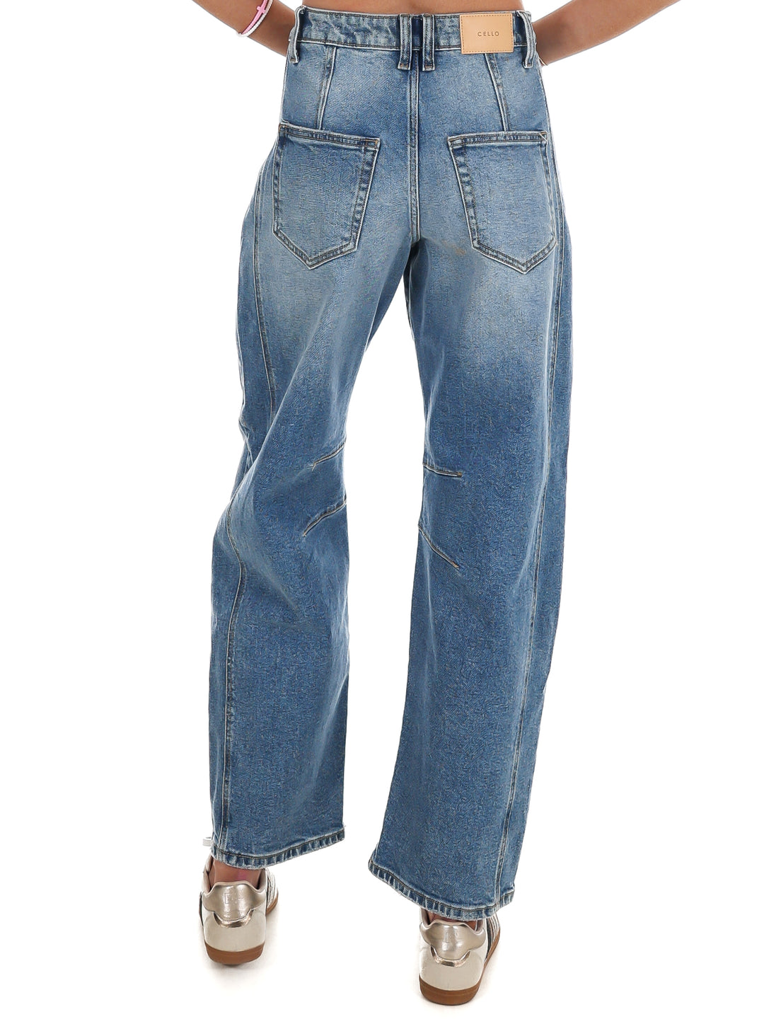 Modern Trace Mid Waist Barrel Jeans