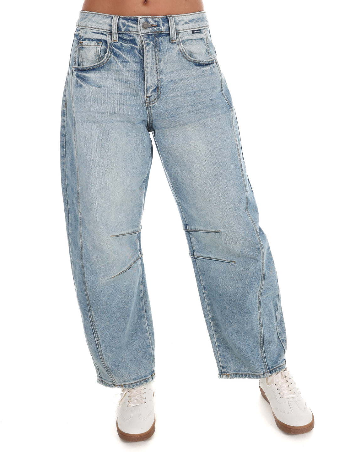 Mid Waisted Barrel Jeans