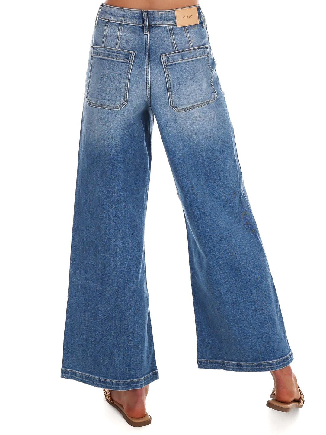 Uptown Ease High Rise Wide Leg Jeans