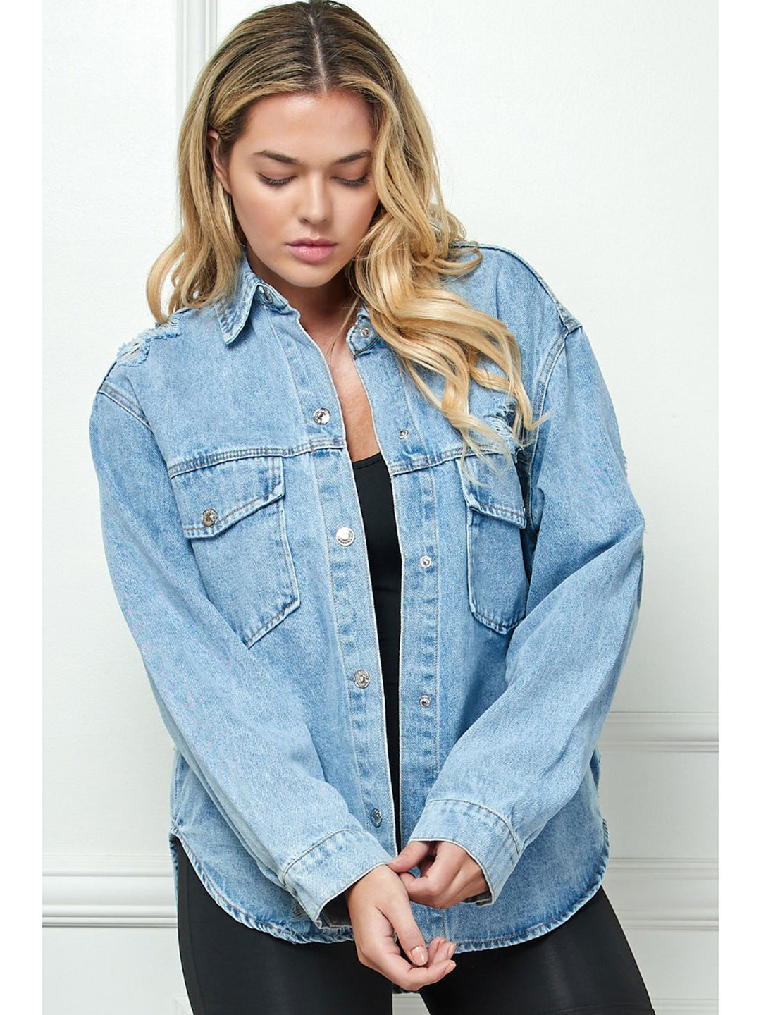 Curvy Never Too Much Denim Jacket