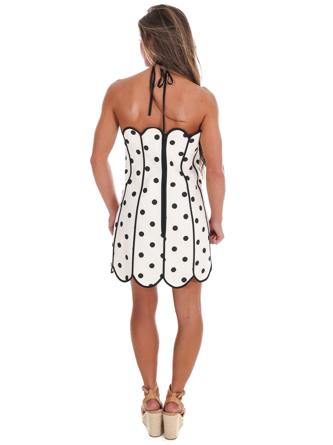 Pretty Little Moment Polka Dot Halter Dress