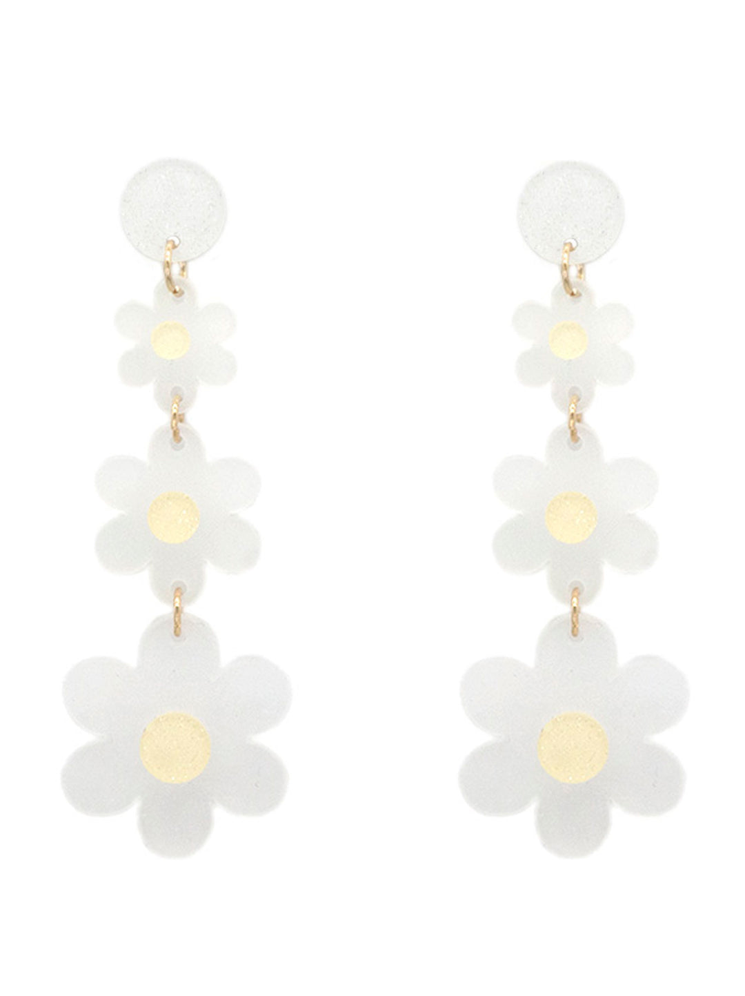 3 Tier Flower Earrings