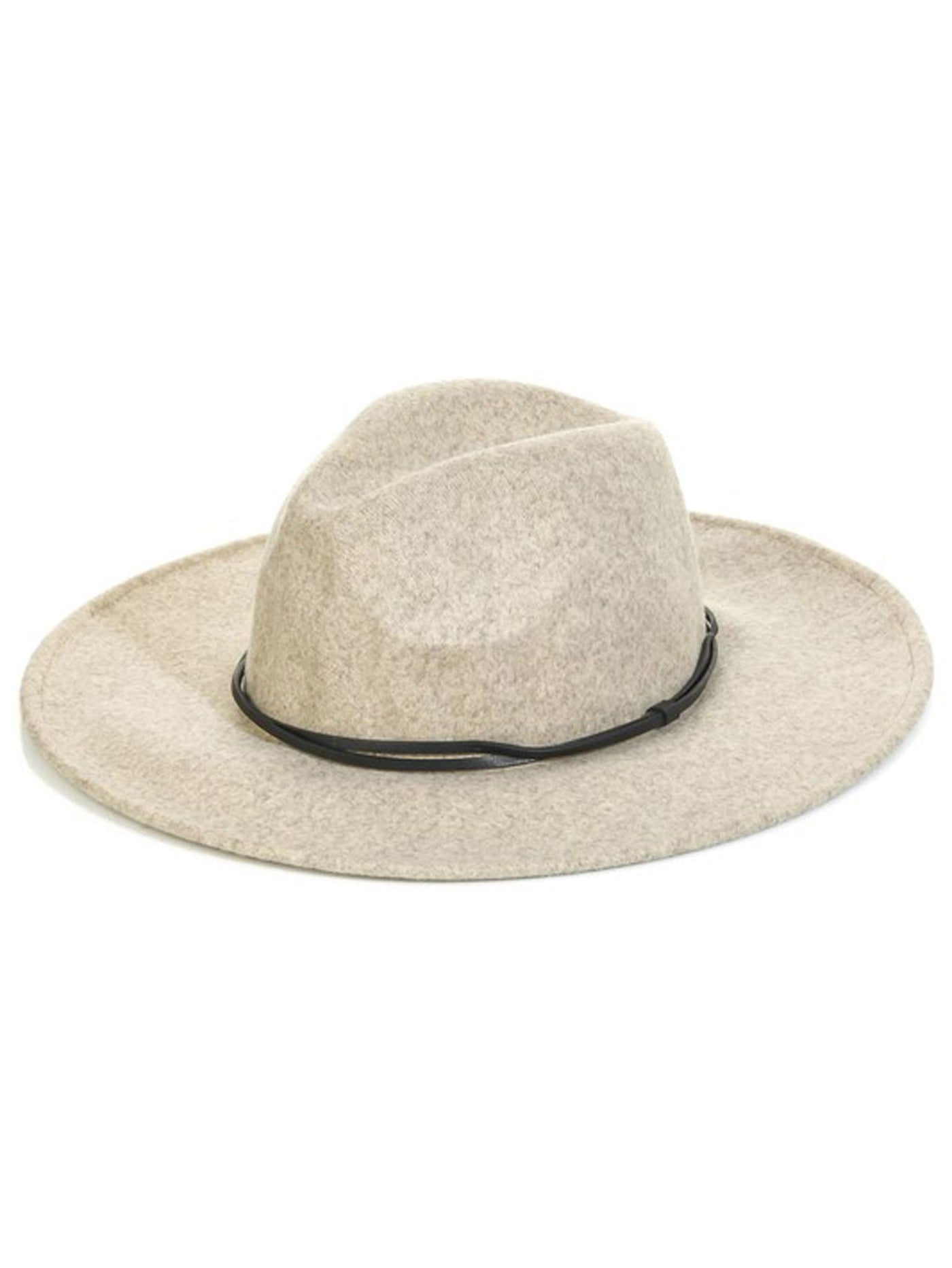 Fall Vibes Taupe Leather Trim Hat