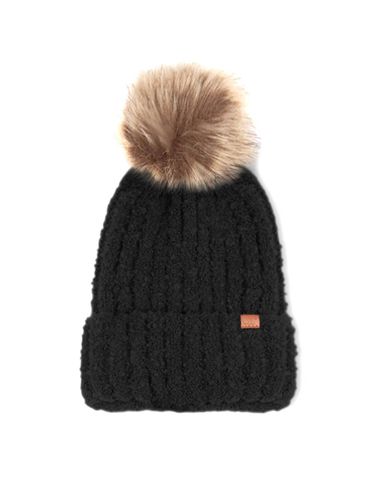 Super Soft Fur Pom Beanie