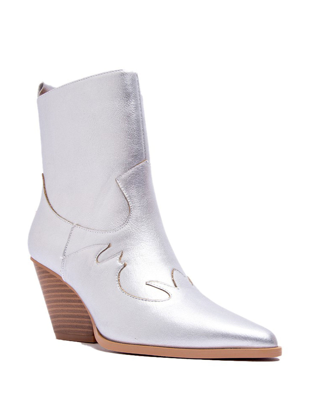 Romi Silver Western Ankle Bootie