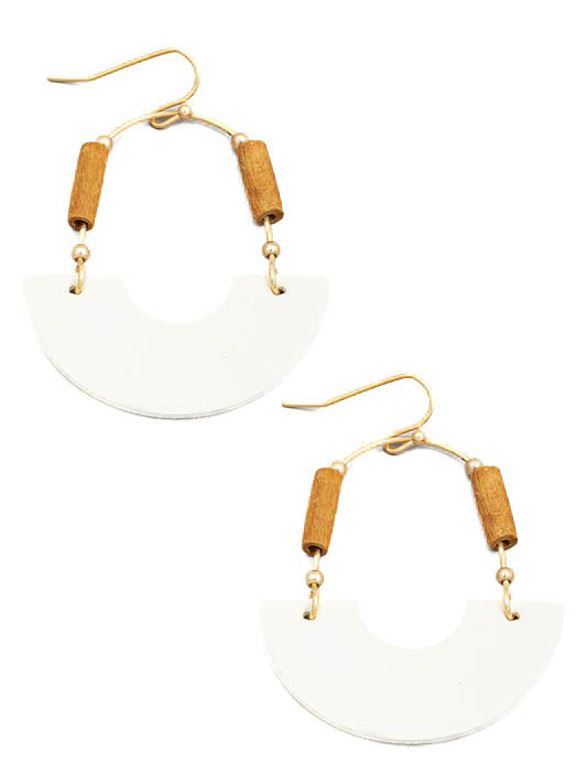 Arch Semi Circle Drop Earrings